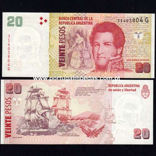 Argentina 20 Pesos 2018 Banknote – Pick 355 – Uncirculated