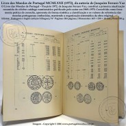 Livro das Moedas de Portugal 1972, de J. Ferraro Vaz, preçário e atualizado da edição 1970 num único volume - Braga MCMLXXII c