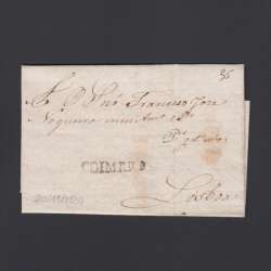 Carta Pré-Filatélica circulada de Coimbra para Lisboa datada de 20-11-1830