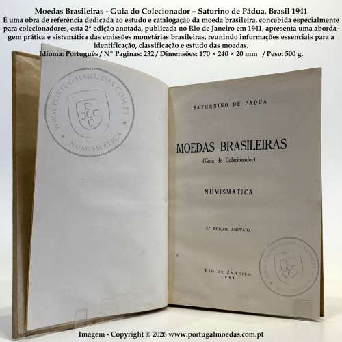 Brazilian Coins (Collector’s Guide) – Saturino de Pádua,  Brazil 1941 b