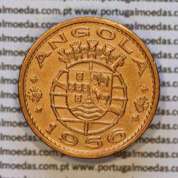 Angola 1 Escudo 1956 Bronze, 1$00 Escudo 1956 Ex-Colónia Portuguesa de Angola, (Bela), World Coins Angola KM 76