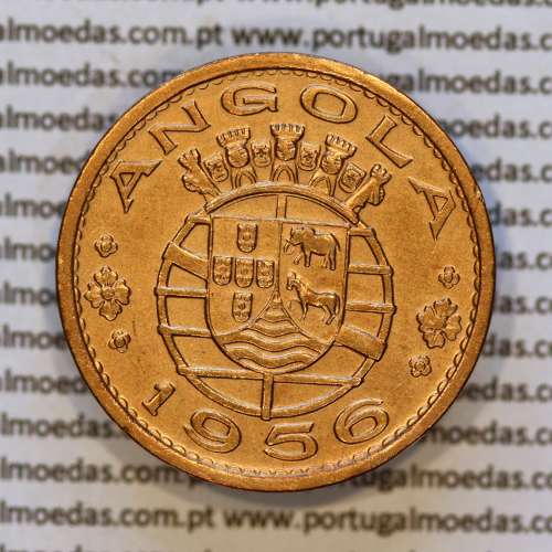 Angola 1 Escudo 1956 Bronze, 1$00 Escudo 1956 Ex-Colónia Portuguesa de Angola, (Bela), World Coins Angola KM 76