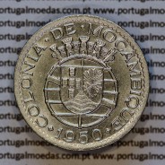 Moçambique 1 Escudo 1950 alpaca, "1$00" escudo alpaca1950, (Bela) Ex-Colónia Moçambique, World Coins Mozambique KM 77