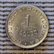 Moçambique 1 Escudo 1950 alpaca, "1$00" escudo alpaca1950, (Bela) Ex-Colónia Moçambique, World Coins Mozambique KM 77