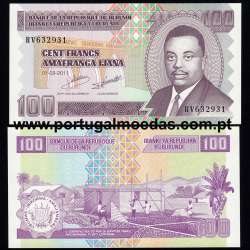 Burundi - Nota de 100 (Cem) Francs 2011 (Não circulada) - Pick 44b