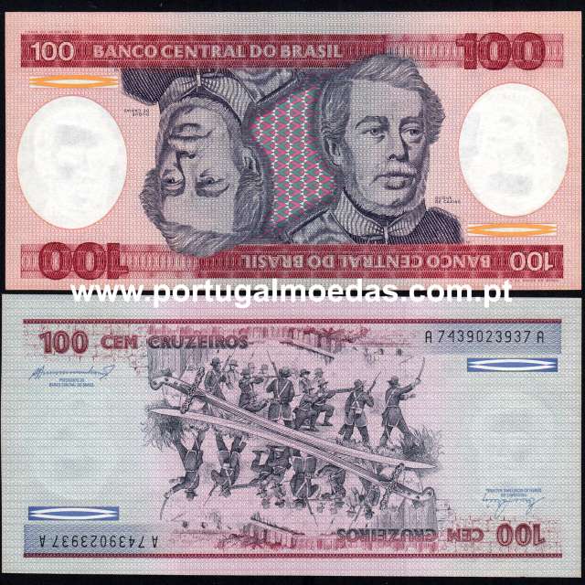 Brazil – 100 Cruzeiros Banknote, 1984 (Uncirculated) – Pick 198