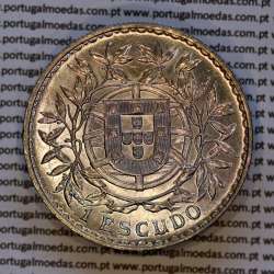 Portugal, silver coin of 1 Escudo 1916, 1$00 silver escudo 1916 Portuguese Republic, (AU/UNC), World Coins Portugal KM 564