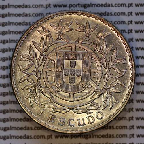 Portugal, silver coin of 1 Escudo 1916, 1$00 silver escudo 1916 Portuguese Republic, (XF/AU), World Coins Portugal KM 564 b