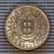 Portugal, silver coin of 1 Escudo 1916 of  Portuguese Republic, (XF+), World Coins Portugal KM 564, Alberto Gomes R. 23.02