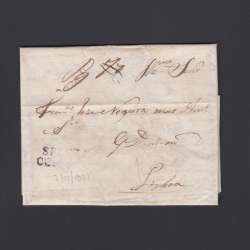 Carta Pré-Filatélica circulada de Coimbra para Lisboa datada de 07-01-1831