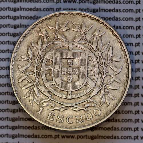 Portugal, silver coin of 1 Escudo 1916 of  Portuguese Republic, (XF), Alberto Gomes R. 23.02, World Coins Portugal KM 564