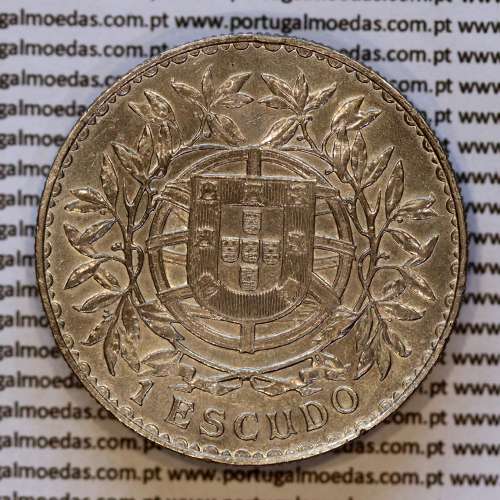 Portugal, silver coin of 1 Escudo 1915 of the Portuguese Republic, (VF+), World Coins Portugal KM 564, A. Gomes R.23.01