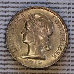 1 Escudo 1915 prata - Republica Portuguesa, (MBC), Alberto Gomes  R.23.01, World Coins Portugal KM 564