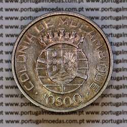 Mozambique, silver coin of 10 Escudos 1938, Former Portuguese colony, (VF+), World Coins Mozambique KM 70 a