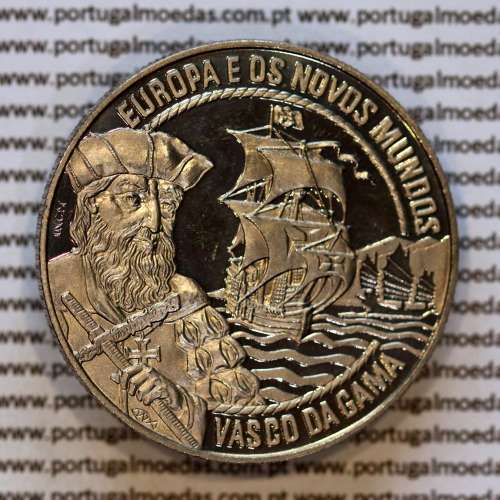 Portugal 2 1/2 ECU 1995 Vasco da Gama, Europe and the New Worlds, Copper-nickel PROOF, Unusual World Coins Portugal X 48