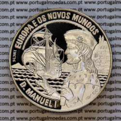 25 ECU 1994 D. Manuel I, Europa e os Novos Mundos, 25 ECU 1994 Prata PROOF, Unusual World Coins Portugal X34