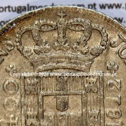 Cruzado Novo prata 1812 D. João Príncipe Regente, 480 Reis prata 1812, coroa baixa de 45 pérolas, diadema losango 4 pontos.