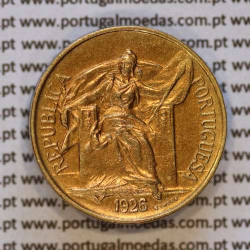 Portugal, coin of 50 Centavos 1926 Aluminium-bronze of Portuguese Republic, (VF+/XF), World Coins Portugal KM 575c