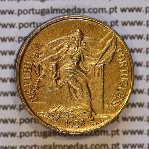 50 Centavos 1926 Bronze-Alumínio da Republica Portuguesa, (MBC+/Bela-), World Coins Portugal KM 575d