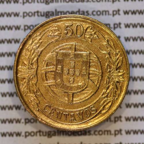 50 Centavos 1926 Bronze-Alumínio da Republica Portuguesa, (MBC+/Bela-), World Coins Portugal KM 575d