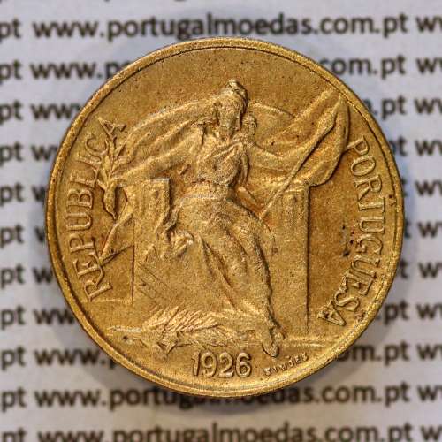 Portugal, coin of 50 Centavos 1926 Aluminium-bronze of Portuguese Republic, (VF+), World Coins Portugal KM 575 e