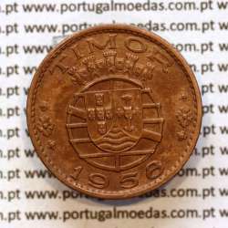 Timor, 30 Centavos 1958 Bronze, Former Portuguese colony of Timor, (XF), World Coins Timor KM 11