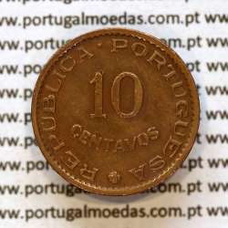 Timor, 10 Centavos 1958 Bronze, Ex-colónia Portuguesa, (MBC+), Alberto Gomes -Timor R.04.01, World Coins Timor KM 10 b