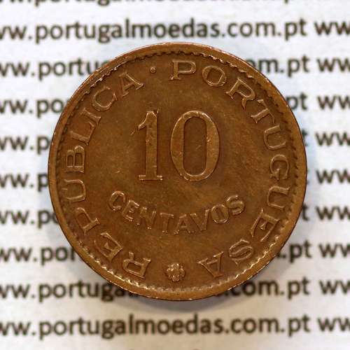 Timor coin of 10 Centavos 1958 Bronze, Former Portuguese colony of Timor, (VF+), World Coins Timor KM 10 b