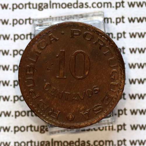 Timor, 10 Centavos 1958 Bronze, Ex-colónia Portuguesa, (MBC), Alberto Gomes -Timor R.04.01, World Coins Timor KM 10 d