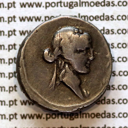 MOEDA DENÁRIO PRATA DA REPÚBLICA ROMANA FAMÍLIA “TITIA” (ANO 90 a.C.) “Q. TITIUS” LEGENDA (Q. TITI) 3