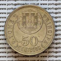 50 Centavos 1929 alpaca de São Tomé e Príncipe Ex-colónia Portuguesa a2