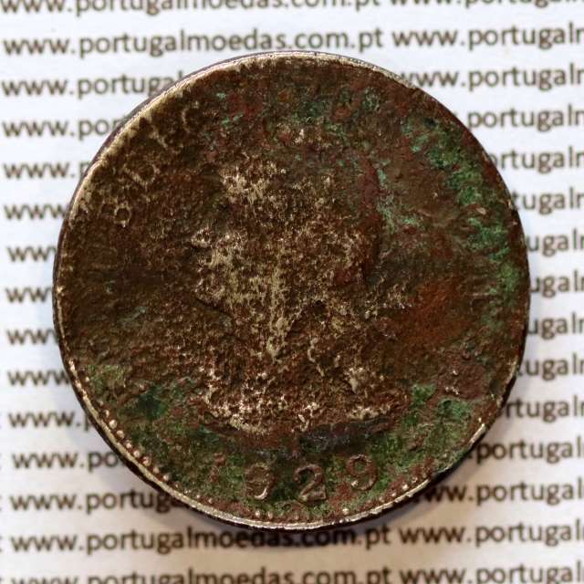Nickel brass coin, 50 centavos 1929 of Saint Thomas & Prince, former Portuguese colony, (F-/G), World Coins KM 1a