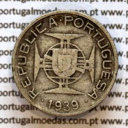 2-1/2 Escudos 1939 silver, Saint Thomas and Príncipe, Former colony portuguese, (F+), World Coins Saint Thomas & Prince KM 5