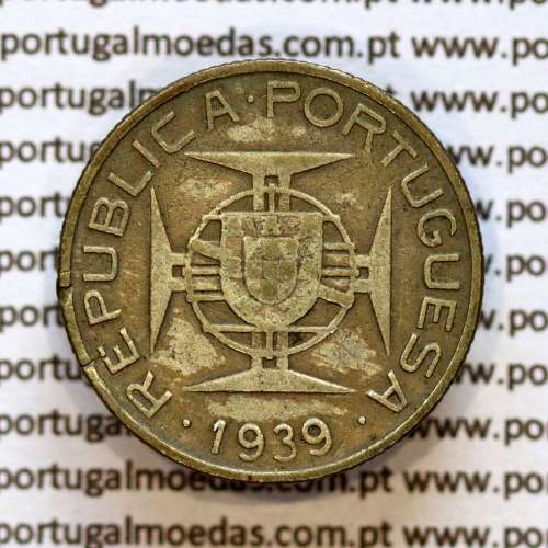 São Tomé e Príncipe 2$50 Escudos 1939 prata, 2-1/2 Escudos Prata 1939, (BC), World Coins Saint Thomas & Prince Island KM 5 b