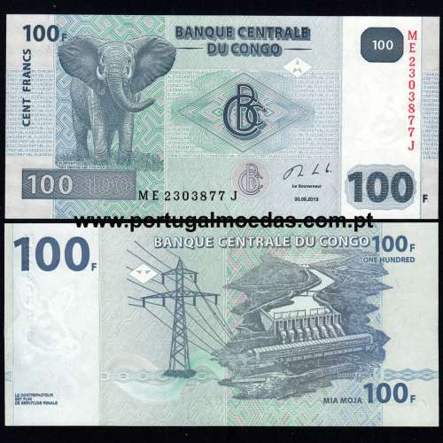 Congo – 100 Francs Banknote, 2013 (Uncirculated) – Pick 98