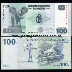 Congo – 100 Francs Banknote, 2022 (Uncirculated) – Pick 98