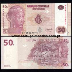 Congo - Nota de 50 Francs 2022 (Não circulada) - Pick 97