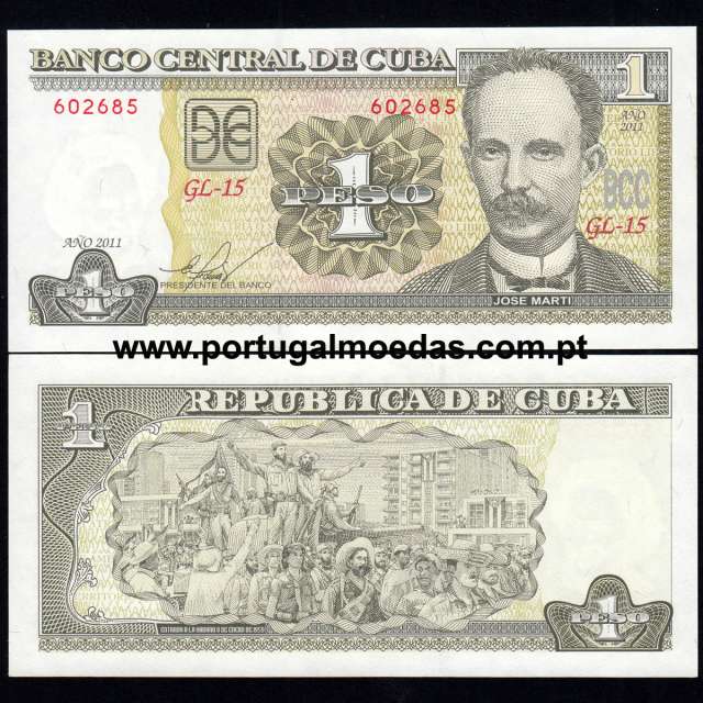 Cuba – 1 Peso Banknote, 2011 (Uncirculated) – Pick 128f