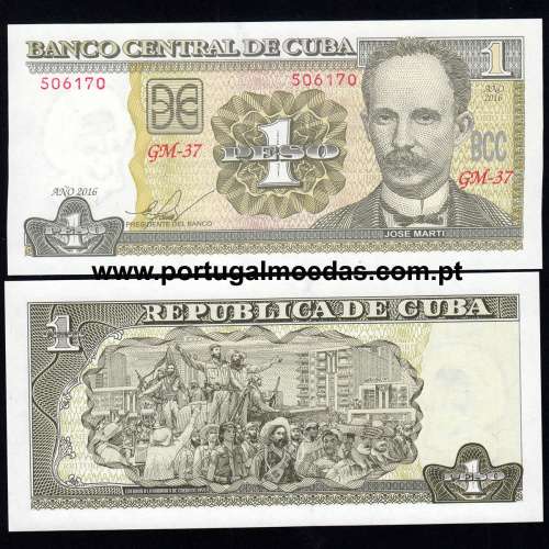 Cuba - Nota de 1 (Um) Peso 2011 (Não circulada) - Pick 128g