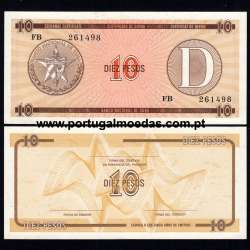 Cuba – 10 Pesos Banknote, 1985 (Uncirculated w/ Damp Patches) – Pick FX35