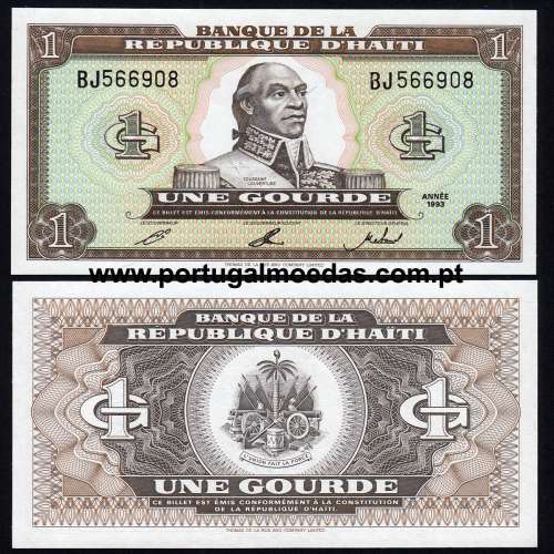 Haiti - Nota de 1 (Um) Gourde 1993 (Não circulada) - Pick 259