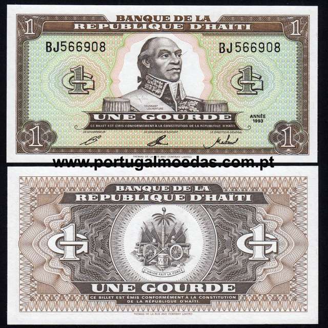 Haiti - Nota de 1 (Um) Gourde 1993 (Não circulada) - Pick 259