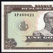 Haiti - Nota de 1 (Um) Gourde 1989 (Não circulada c/ Manchas) - Pick 253