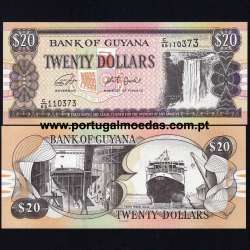 Guyana - Nota de 20 Dollars 2018 (Não circulada) - Pick 30g