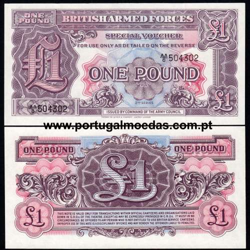 Inglaterra - Nota de 1 Pound 1948 (Não Circulada) - Pick M22 - 2nd Series