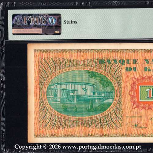 Katanga, 100 Francos 1960 do Banco Nacional do Katanga —  Pick. 8r. PMG 63 C3
