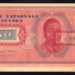 Katanga — 50 Francs 1960 — Multicolour Printing Proof of Pick 7r Type, very Rare, 03c