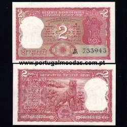 India - Nota de 2 Rupees 1977-1982 (Não Circulada) - Pick 53f