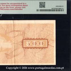 Katanga, 500 Francs 1960 — reverse Incomplete Printing Proof (Pick 9r), 05e