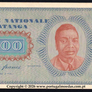 Katanga, 1000 Francs 1960 Pick.10r, with 500 Francs Reverse Overprint-Pick.9r, 03c